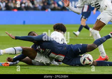 Paris, France. 19th Mar, 2023. action during the match between PSG and Rennes at the Parc des Princes, 19 March 2023 Credit: LE PICTORIUM/Alamy Live News Stock Photo