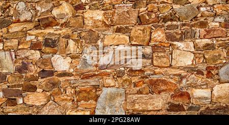 Natural Stone Wall Textured Background Stock Photo