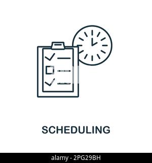 Scheduling icon. Monochrome simple Scheduling icon for templates, web ...