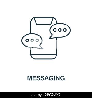 Messaging icon. Monochrome simple Messaging icon for templates, web ...