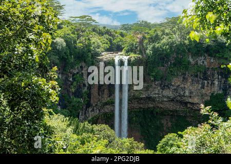 Chamarel Waterfall, Black River Gorge NP, Mauritius Stock Photo