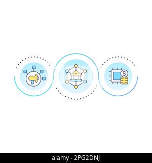 Software for business loop concept icon Stock Vector