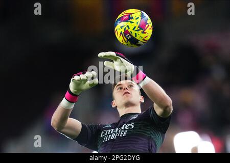 Luis Lopez of Real Madrid during the La Liga match between FC Barcelona and Real Madrid played at Spotify Camp Nou Stadium on March 19, 2023 in Barcelona, Spain. (Photo by Colas Buera / PRESSIN) Stock Photo