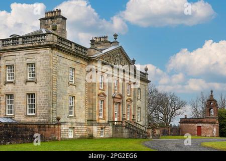 Boswell's Auchinleck House, an 18th century mansion designed by Robert Adam and Thomas Boswell, to be the family house of the Auchinleck Estate, Stock Photo