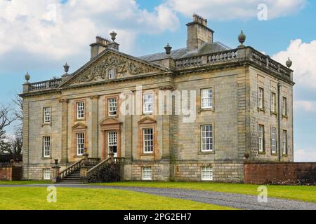 Boswell's Auchinleck House, an 18th century mansion designed by Robert Adam and Thomas Boswell, to be the family house of the Auchinleck Estate, Stock Photo