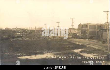 Regina Tornado June 30, 1912 Stock Photo