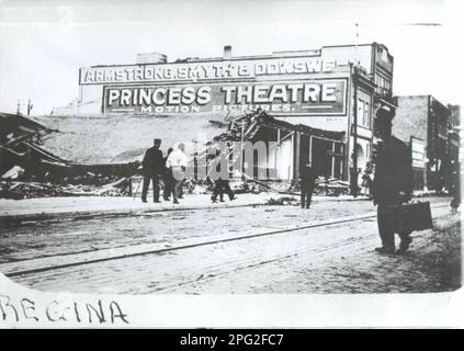 Regina Tornado June 30, 1912 Stock Photo