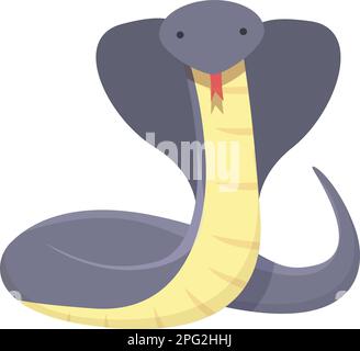 Blue king cobra icon cartoon vector. Snake head. Wild art Stock Vector