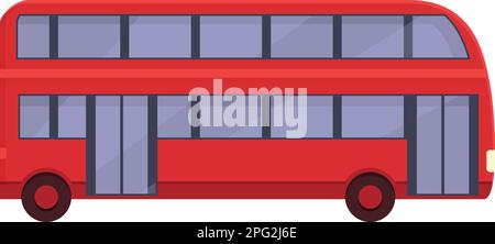 London bus travel icon cartoon vector. Uk tour. City side Stock Vector
