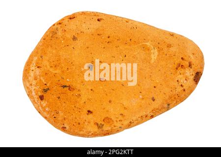 Red clay sea pebble isolated on white background Stock Photo
