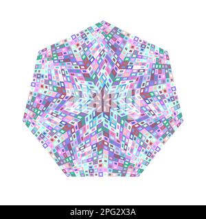 Geometrical abstract colorful tiled mosaic polygon symbol Stock Vector