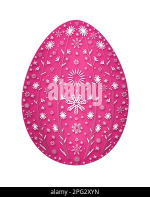 Easter Egg isolated on white background Stock Photo