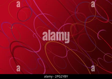 Geometrical color gradient curved shape landing page background Stock Vector