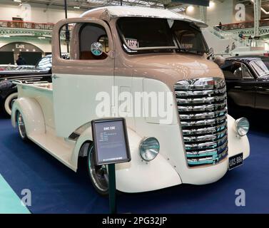Three-quarters Front View of a  1947, Chevrolet GMC Custom Cab Over, on display at the 2023 London Classic Car Show Stock Photo