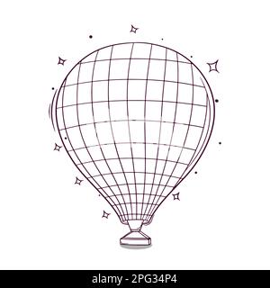 hand drawn hot air balloon vector illustration Stock Vector