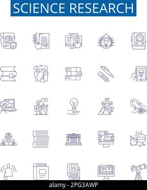 Investigation line icons collection. Inquiry, Research, Analysis ...