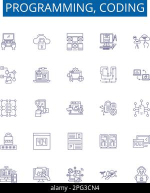 Server icons line icons collection. Leadership, Strategy, Planning ...