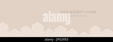 Grunge old wood vector banner with wooden zigzag panels and planks. Herringbone background for web. Stock Vector