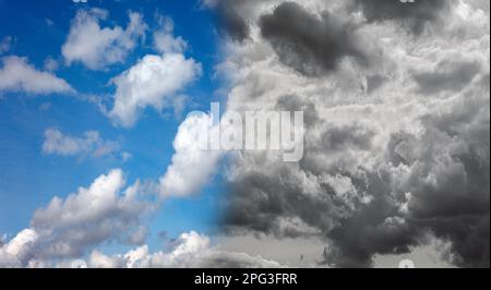 Difference between Skys. Stock Photo