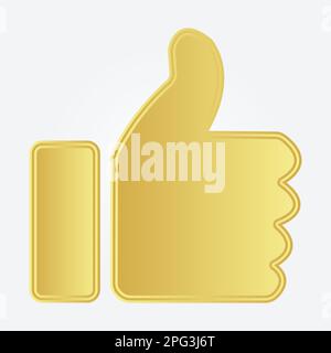 Gold Like icon - Social Media useful Icon, Vector Illustration Abstract Editable image Stock Vector