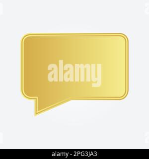 Gold Comment icon - Social Media useful Icon, Vector Illustration Abstract Editable image Stock Vector