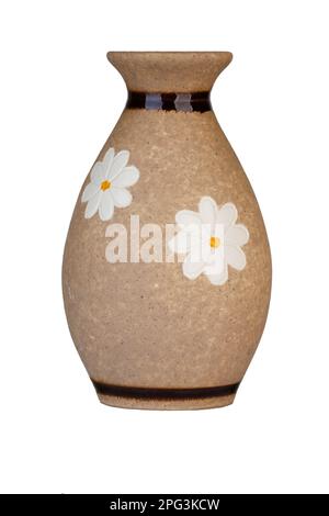 One ceramic vase on isolated background Stock Photo