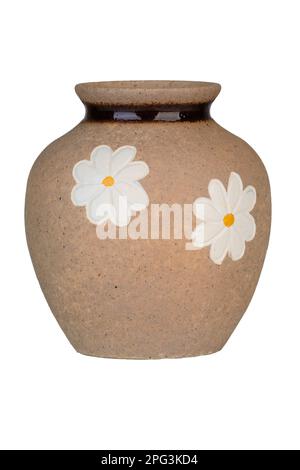 One ceramic vase on isolated background Stock Photo