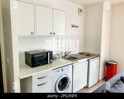 Joinville-le-Pont, France, Paris Suburbs, Small Apartments, Studio Apartment, interior Stock Photo