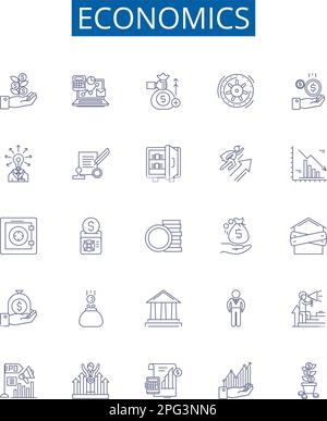 Fiscal management line icons collection. Budgeting, Forecasting ...