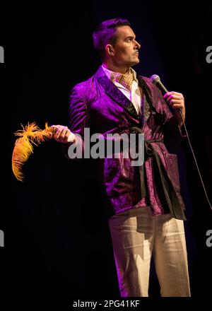 Troy Hawke, The Greeter's Guild, Stand Up Comedian, Sigmund Troy'd UK Tour, Southend-on-Sea, Essex © Clarissa Debenham / Alamy Stock Photo