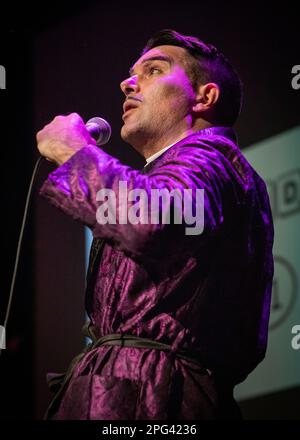 Troy Hawke, The Greeter's Guild, Stand Up Comedian, Sigmund Troy'd UK Tour, Southend-on-Sea, Essex © Clarissa Debenham / Alamy Stock Photo