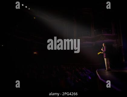 Troy Hawke, The Greeter's Guild, Stand Up Comedian, Sigmund Troy'd UK Tour, Southend-on-Sea, Essex © Clarissa Debenham / Alamy Stock Photo