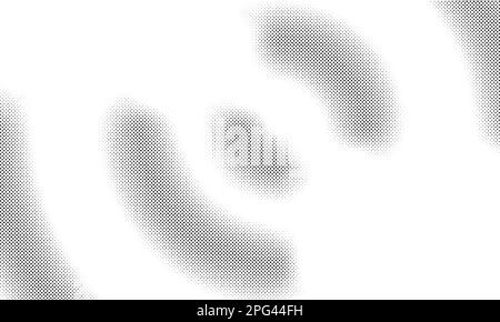 Abstract radial halftone background, monochrome texture radial dots Stock Vector