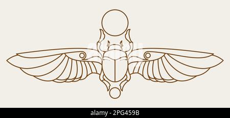 egyptian scarab beetle symbol vector Stock Vector Image & Art - Alamy