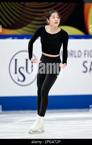 Haein LEE (KOR), during Women Practice, at the ISU World Figure Skating Championships 2023, at Saitama Super Arena, on March 20, 2023 in Saitama, Japan. Credit: Raniero Corbelletti/AFLO/Alamy Live News Stock Photo