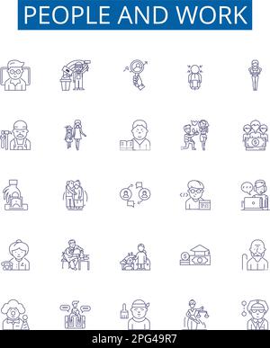Collection of people jobs and careers. Set of persons having different ...