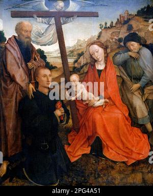 The Holy Family with Saint Paul and a Donor by Rogier van der Weyden (c. 1399-1464),oil on wood, c. 1430-64 Stock Photo