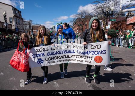 2023 South Boston St. Patrick's Day and Evacuation Day Parade Stock Photo