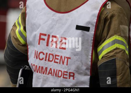 20 March 2023 East Sussex fire and rescue services training at a high rise tower block in Eastbourne East Sussex. Stock Photo