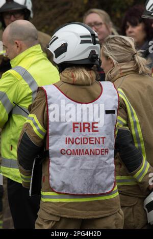 20 March 2023 East Sussex fire and rescue services training at a high rise tower block in Eastbourne East Sussex. Stock Photo