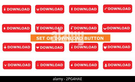 download button - Vector Art sets Stock Vector
