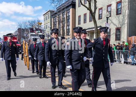 2023 South Boston St. Patrick's Day and Evacuation Day Parade Stock Photo