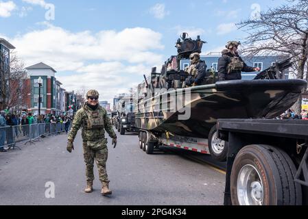 2023 South Boston St. Patrick's Day and Evacuation Day Parade Stock Photo