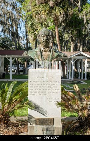 Robert Smalls monument and statue in Beaufort, South Carolina Stock Photo