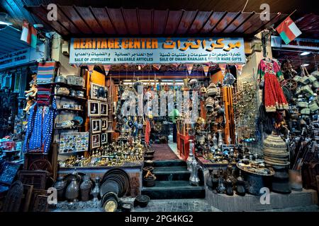 Scenes inside the Mutrah Souq bazaar, Muscat, Oman Stock Photo