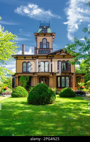 Hamilton House. Gaslight District.  Genesee Country Village & Museum. Mumford, New York Stock Photo