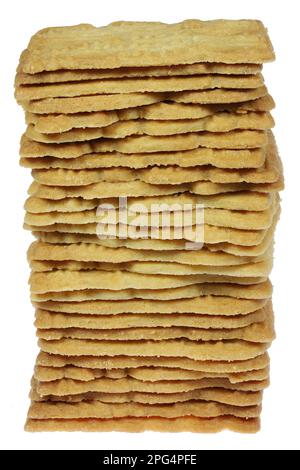handmade speculoos cookies isolated on white background Stock Photo