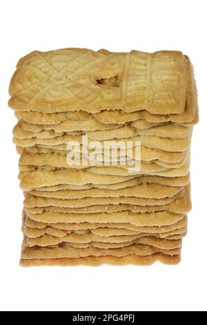 handmade speculoos cookies isolated on white background Stock Photo