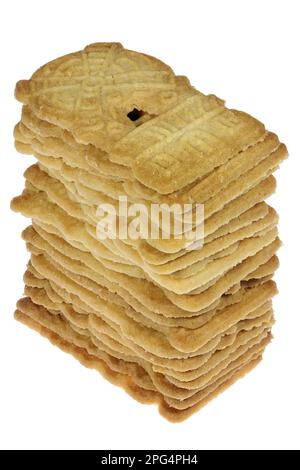 handmade speculoos cookies isolated on white background Stock Photo
