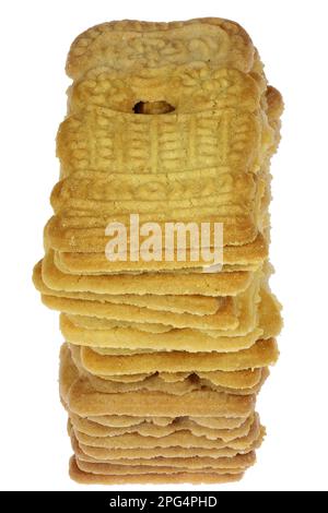 handmade speculoos cookies isolated on white background Stock Photo
